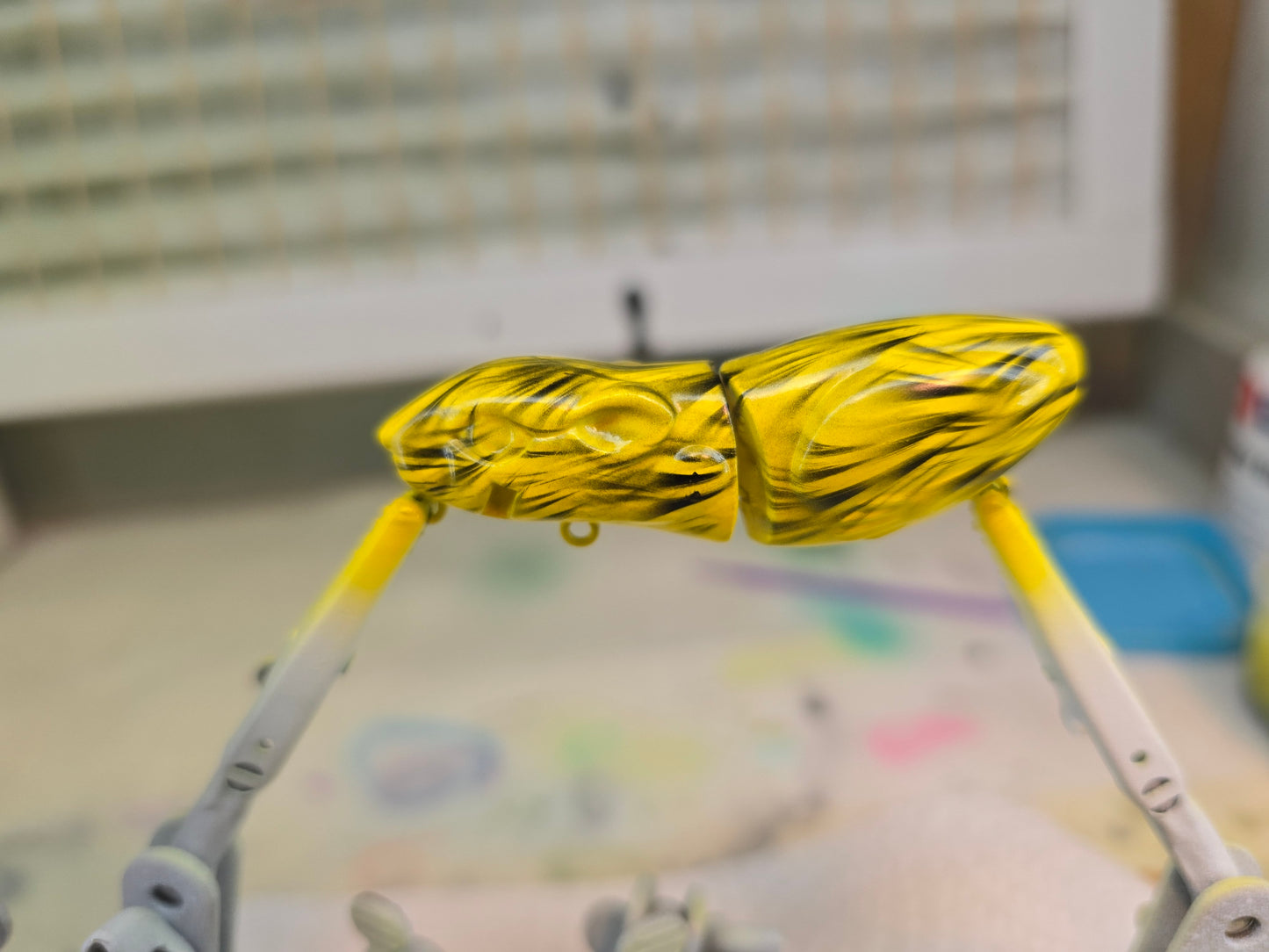 Bumble bee colored baby mouse wakebait. 